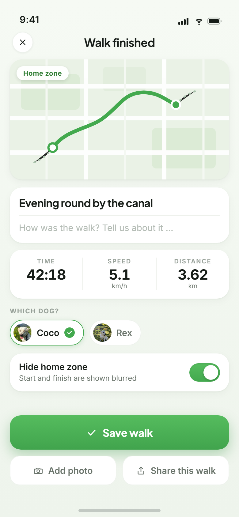 Barnaby walk summary: route, distance, time and pace